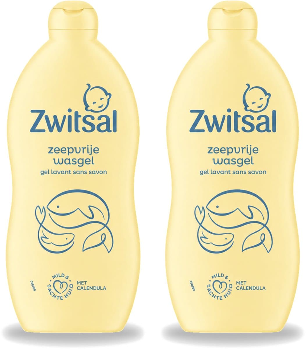 2 x Zwitsal – Wasgel – Zeepvrij Baby – 700 ml - Bulkverpakking - 2 stuks