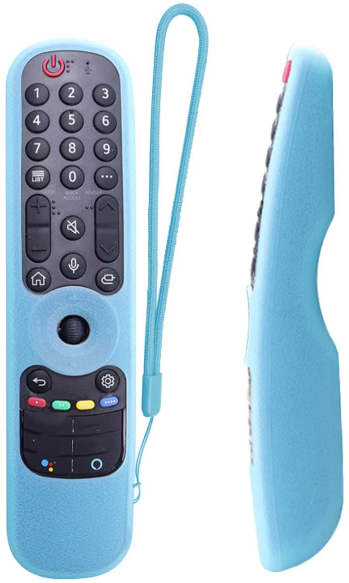 Siliconen beschermhoes Geschikt voor LG AN-MR21GC MR21N afstandsbediening - glow-in-the-dark blauw