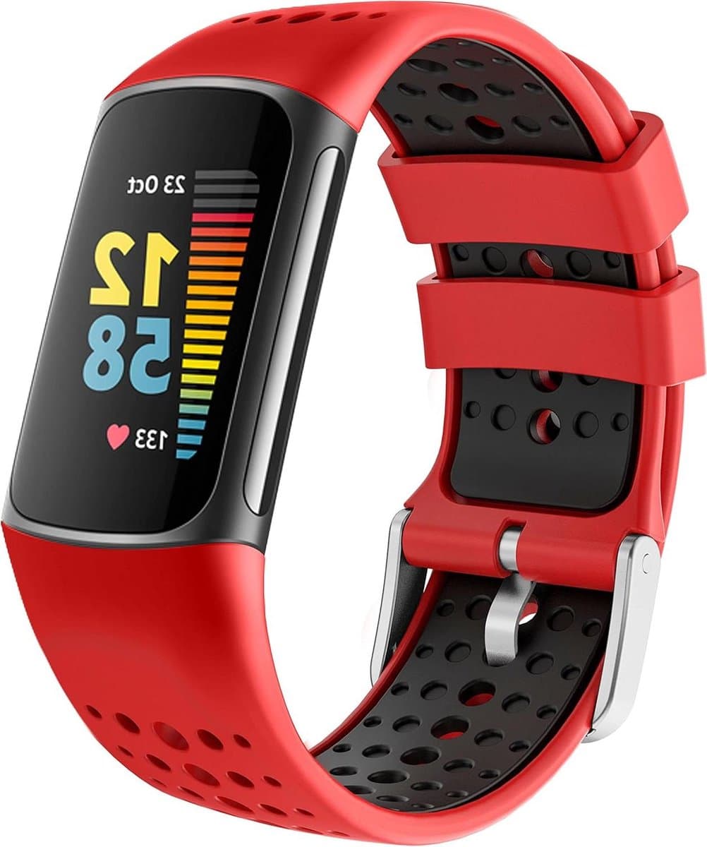 Ronte - Siliconen Armbanden compatibel met activiteitenmeter, dubbele kleuren, ademend design - voor Fitbit Charge 5