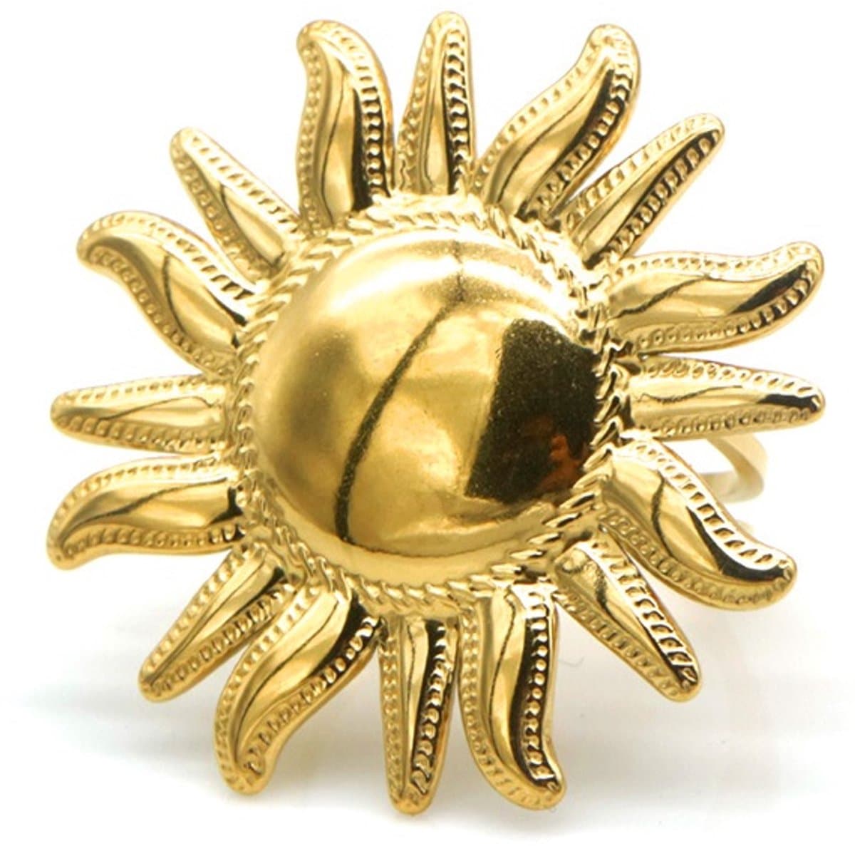 RVS ring zon XL - verstelbaar - goudkleurig