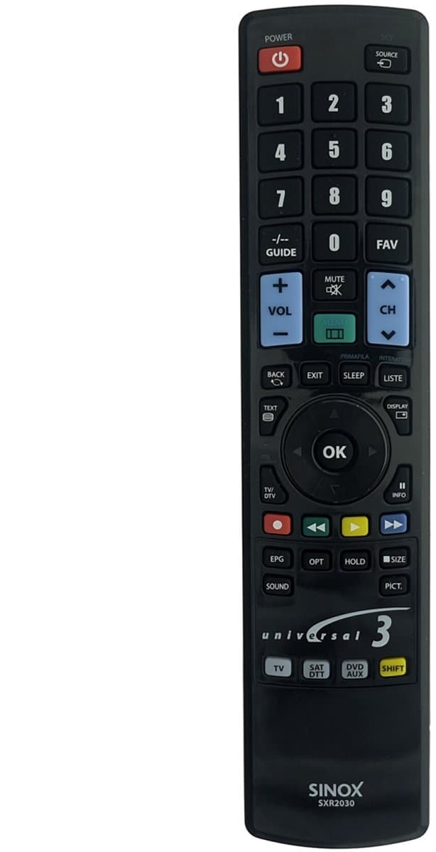 Sinox SXR2030 afstandsbediening IR Draadloos TV Drukknopen