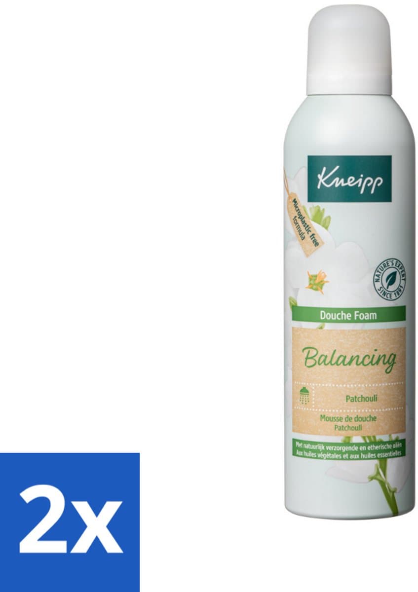 Kneipp - Douche foam - Balancing - Patchouli - 200 ml - Voordeelverpakking - 2 stuks