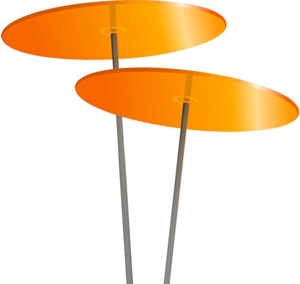 Zonnevangers Cazador Del Sol - tuin decoratie voor buiten - Oranje Ø200mm x 175cm Set2