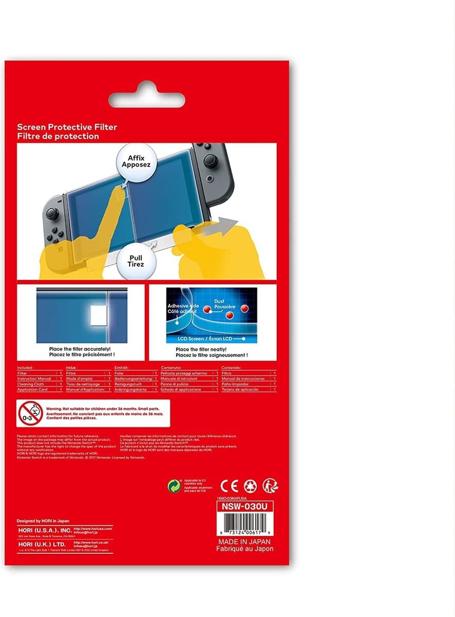 Hori Nintendo Switch Screen Protector - Official Licensed