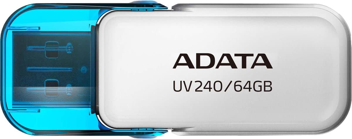 ADATA UV240 USB flash drive 64 GB USB Type-A 2.0 Blauw, Wit