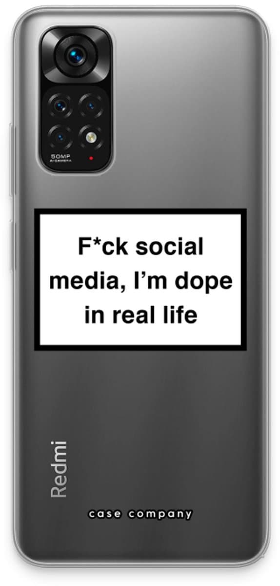 Case Company® - Hoesje geschikt voor Xiaomi Redmi Note 11 hoesje - I'm dope - Soft Cover Telefoonhoesje - Bescherming aan alle Kanten en Schermrand