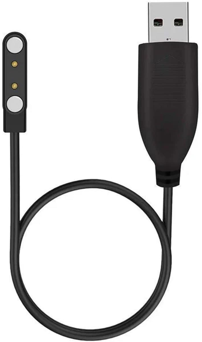 Oplaadkabel voor Synyq Smartwatches GPS Pro, GPS ProX & Evo Pro - 55 cm - zwart