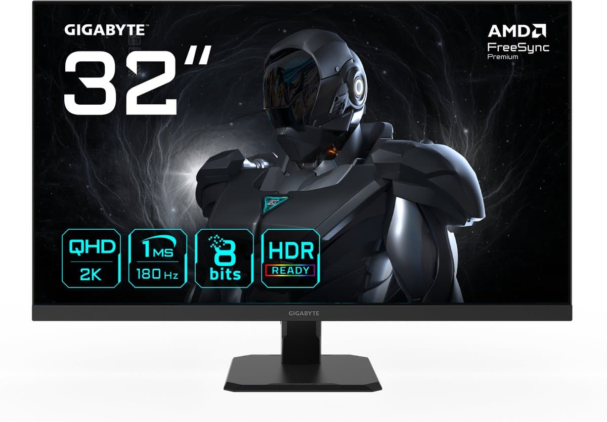 GIGABYTE GS32QA computer monitor 80 cm (31.5") 2560 x 1440 Pixels Quad HD LED Zwart