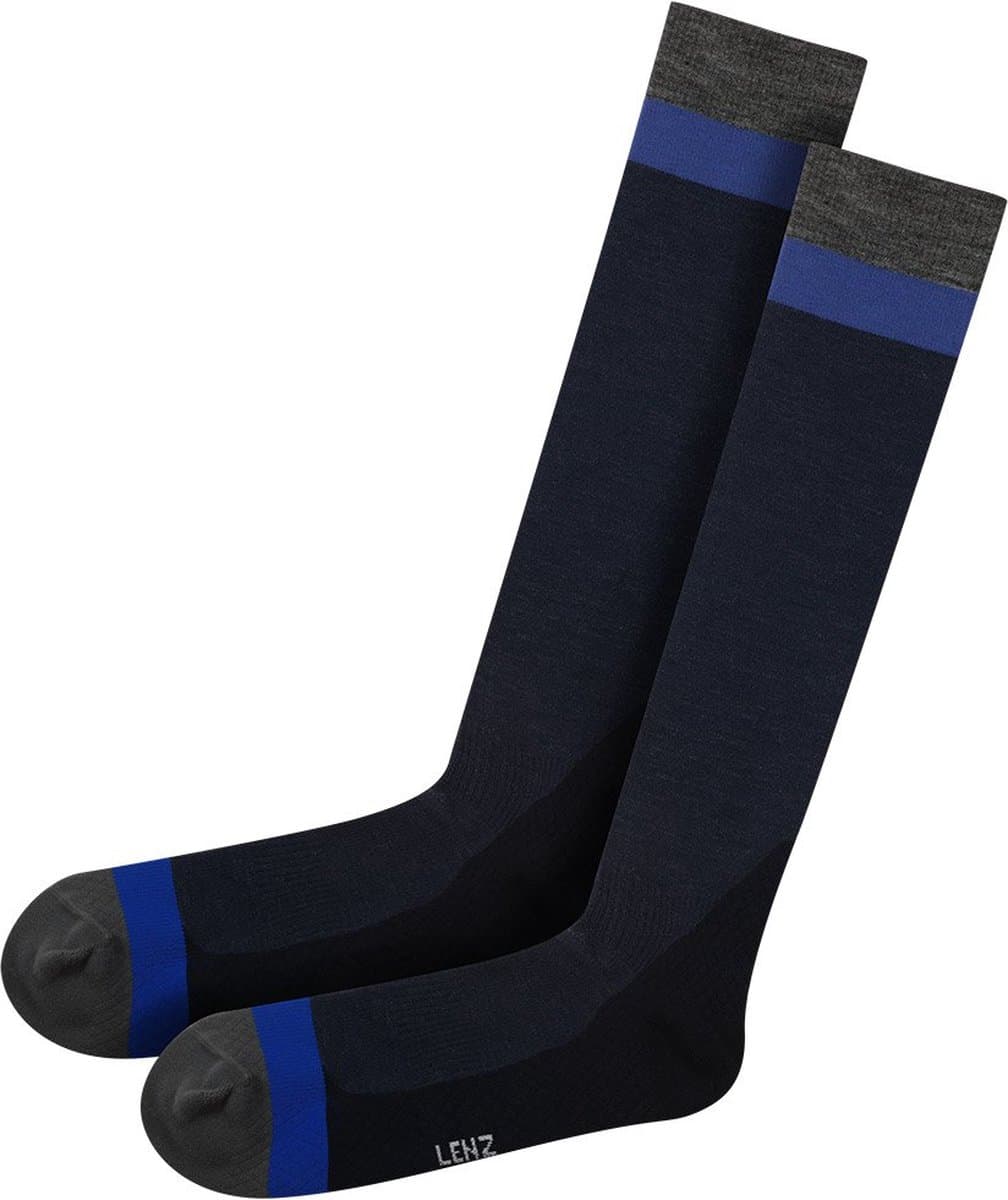 Lenz Merino Compression 1 Lange Sokken Blauw EU 42-44 Man,Vrouw