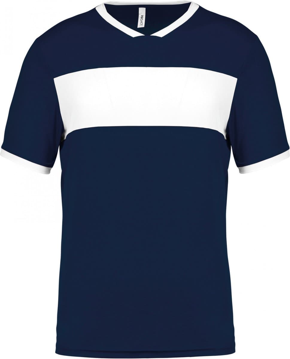 SportSportshirt Kind 10/12 years (10/12 ans) Proact Ronde hals Korte mouw Sporty Navy / White 100% Polyester