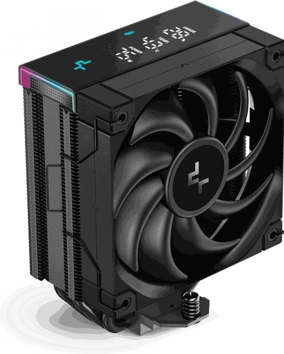 DeepCool AK400 Digital Pro - Koeler voor processor 60.89 cfm - 500 - 1750 rpm - 25 dBA - voor Intel LGA: 1851, 1700, 1200 115x - AMD AM5, AM4 - 2 x FT12 SE Fans - 4-pin PWM - 3-pin ARGB - zwart