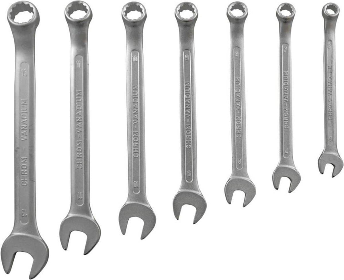 6-600 Ring-steeksleutelset 7-delig Sleutelbreedte (metrisch) 6 - 13 mm