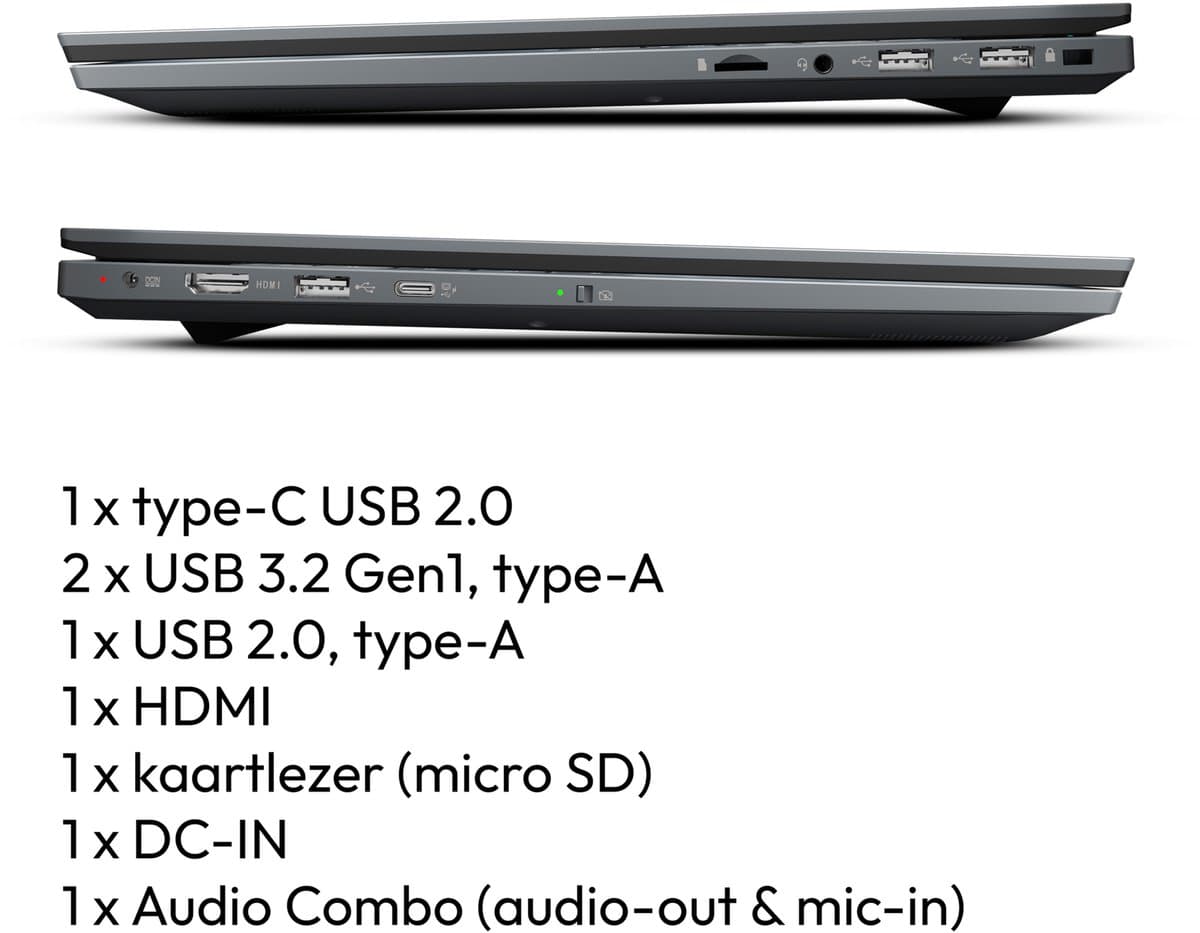 MEDION E15433 - Laptop, - Intel® Core™ i5-1235U- 15,6'' FHD-beeldscherm - 512 GB SSD - 16 GB RAM