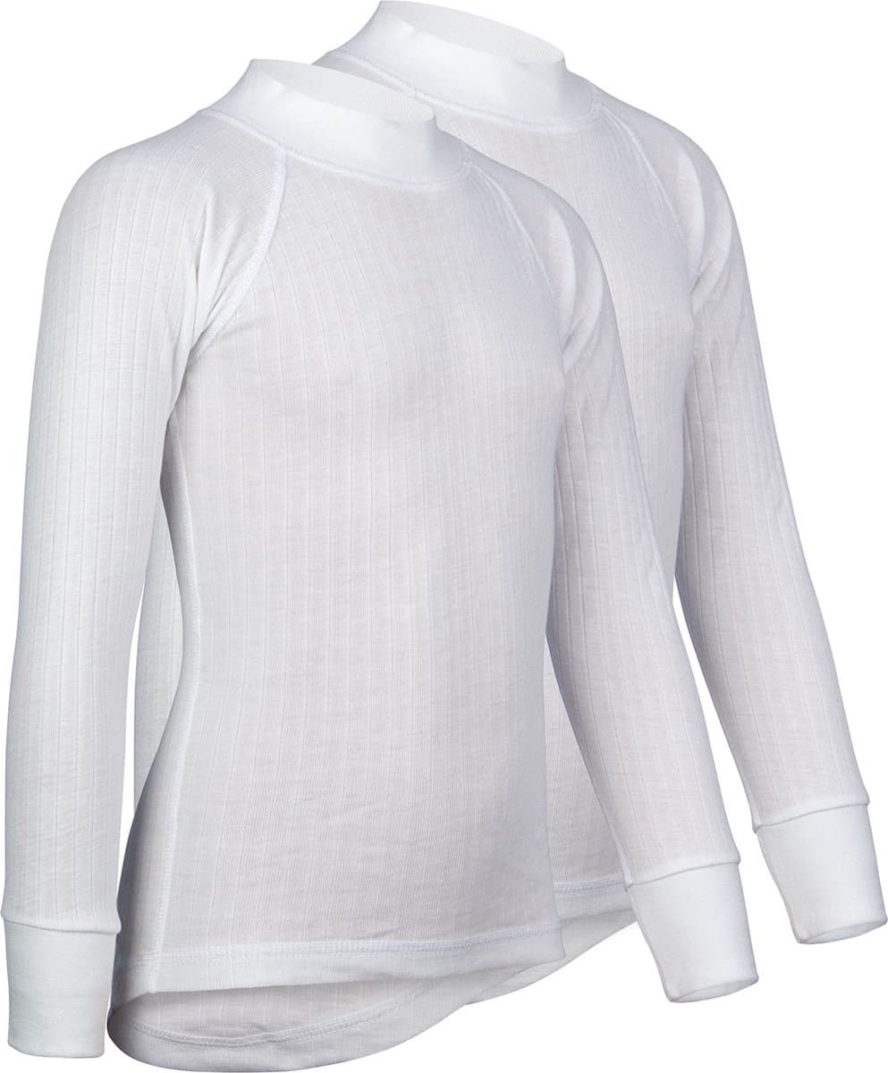 Avento Thermoshirt Kinderen - 2-Pack - Wit - Maat 116