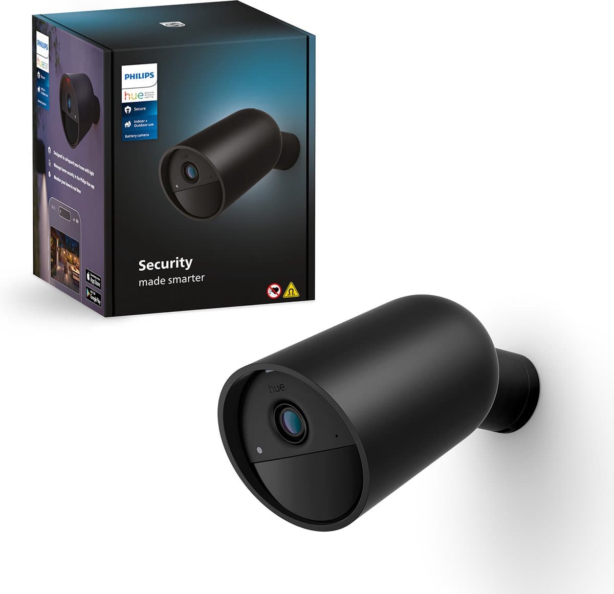 Hue Secure beveiligingscamera met batterij Zwart