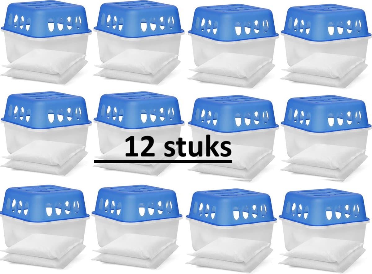 Ultra Fresh - Vochtopnemer - 12 stuks - navulbaar - bevat per stuk twee navullingen van 400 gram