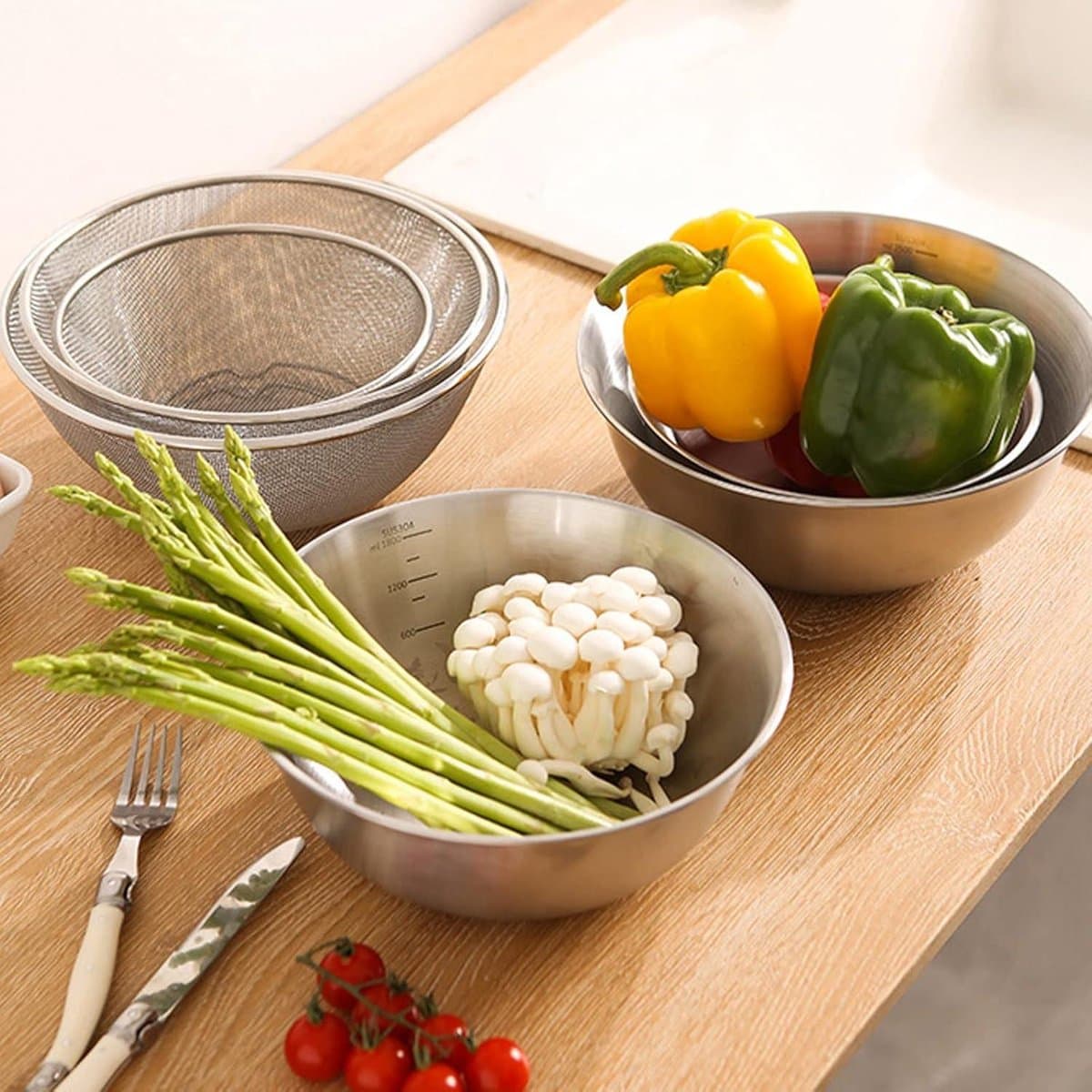 Colander Strainer Stainless Steel Fine Mesh Kitchen Bowl Screen Filter