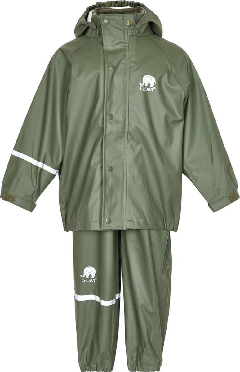 CeLavi Regenpak kinderen - Donker groen - maat 90 (86-98cm)