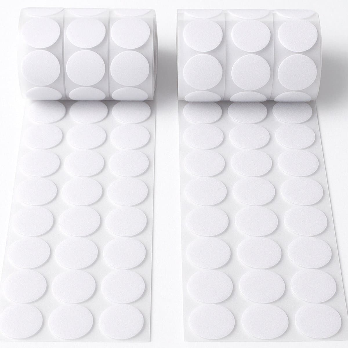 FSW-Products - Zelfklevend Klittenband Rondjes - 30 Paar - Wit - 30 mm dia - Klittenbandsluiting - Dubbelzijdig Tape