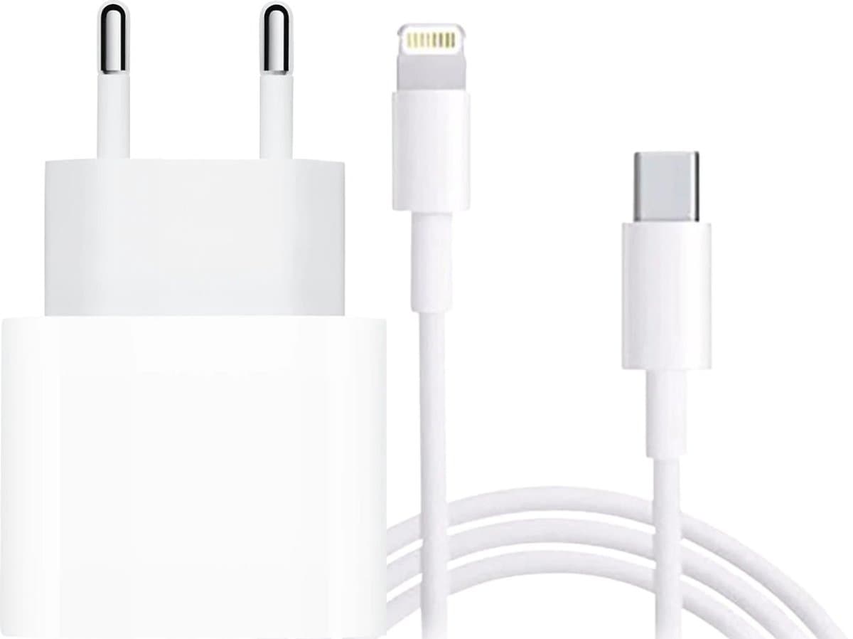 iPhone 11/12/13 Power Adapter 20W USB-C Snellader met USB-C Kabel (1 Meter ) Geschikt voor Apple iPhone 13/12/11 Pro Max USB C Lader Oplader Oplaadstekker Blokje Oplaadblokje