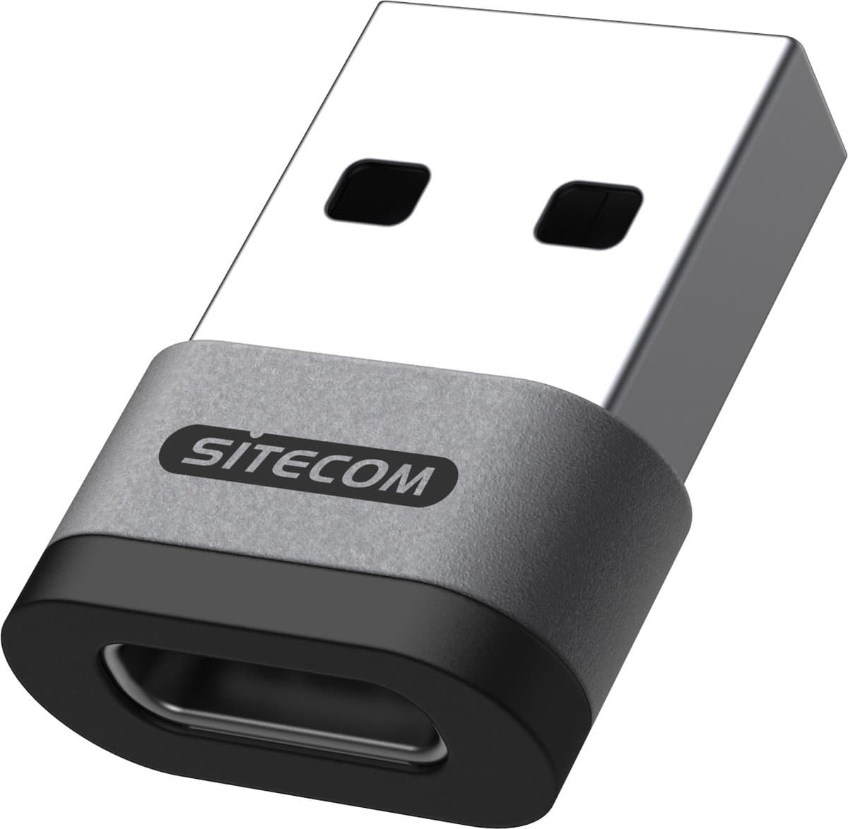 Sitecom AD-1014 tussenstuk voor kabels USB-A USB-C Zwart, Grijs