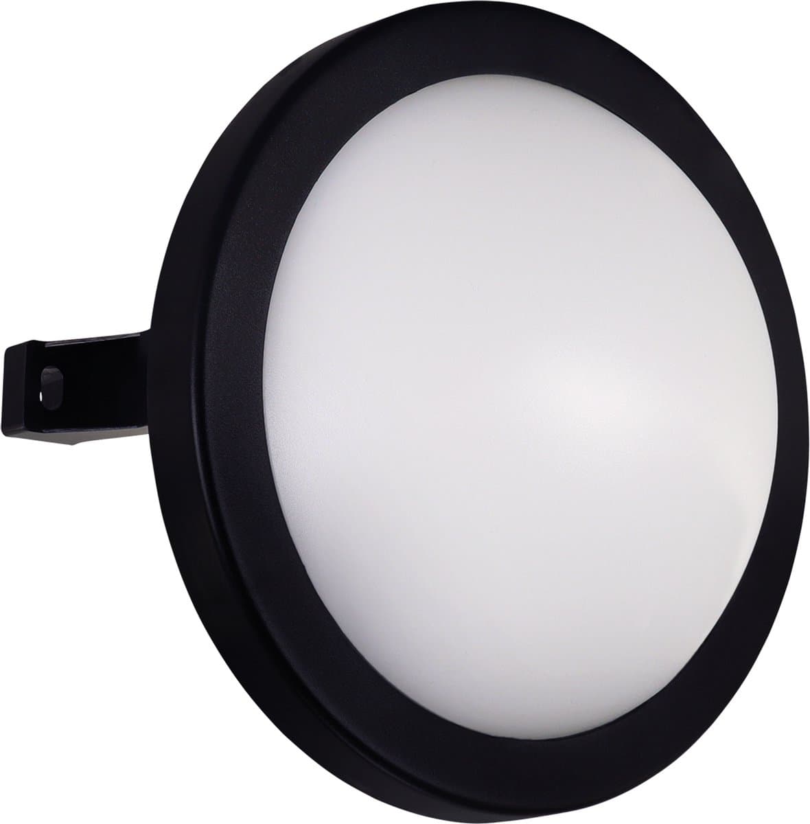 TRYTON - Led plafond of wandlamp - Badkamer/Buiten - Rond - 11w - 4000K Daglicht wit - 1100 Lumen - IP65 - Zwart