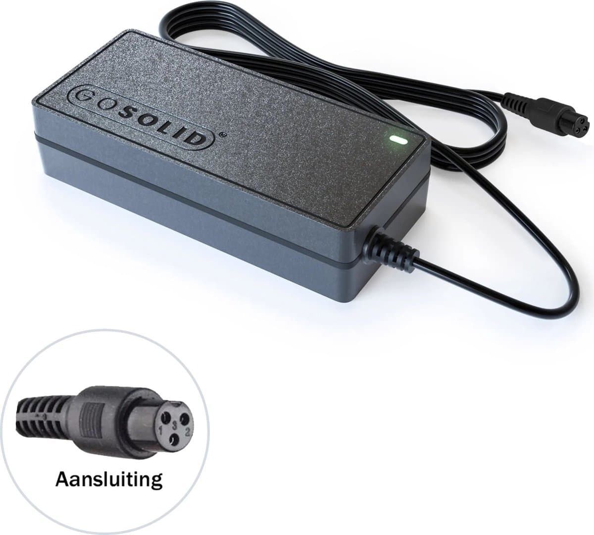 GO SOLID! ® Adapter geschikt voor Denver DBO-6520, HBO-6610 hoverboord 29.4V / 2A