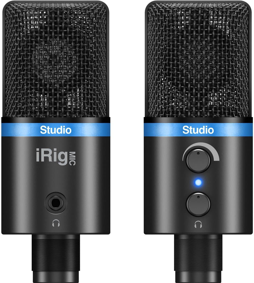 IK Multimedia IP-IRIG-MICSTDBLA-IN microfoon Zwart, Blauw Microfoon voor studio's