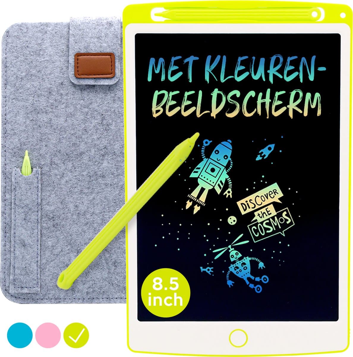 LCD Tekentablet Kinderen "Groen" 10 inch - Stem Speelgoed 4 Jaar - 5 jaar - 6 jaar - Drawing Tablet - Educatief Speelgoed - Interactief Speelgoed 3 Jaar - Duurzaam Speelgoed - Peuter Tablet - Tekenspullen - Tekenset - Kleine Cadeautjes Kinderen