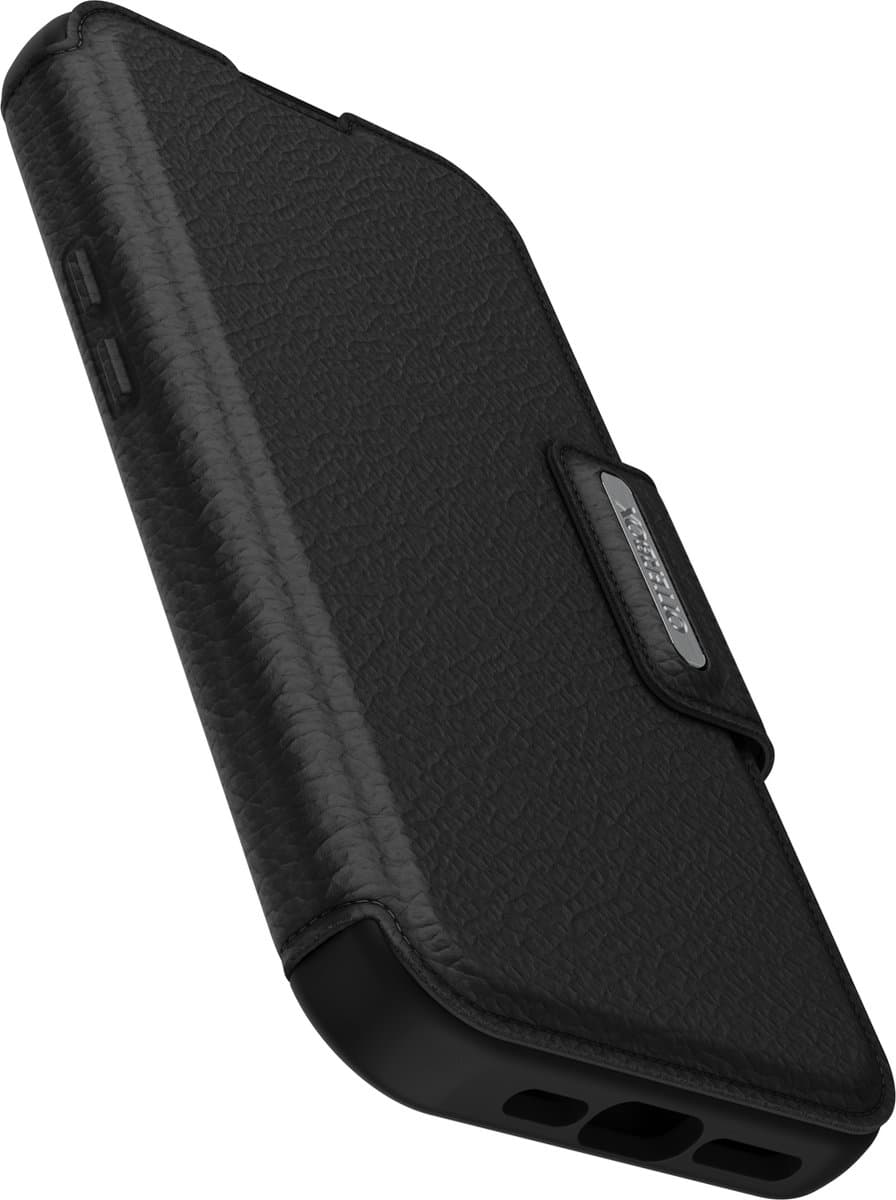 OtterBox Strada - Geschikt voor Apple iPhone 15 Pro - Echt Leer - Zwart