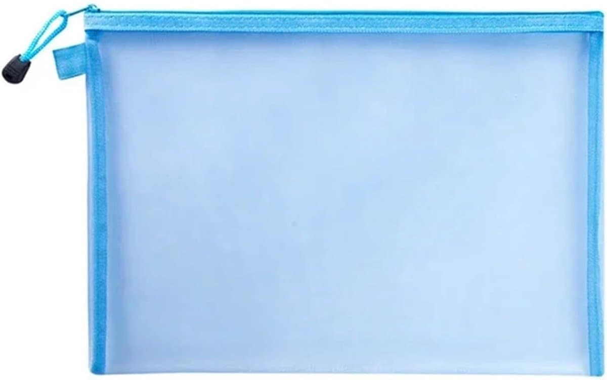 Mesh Document Tassen - Opbergzakjes - Spullen Organiseren - Transparant Ontwerp - 3 Stuks - Blauw