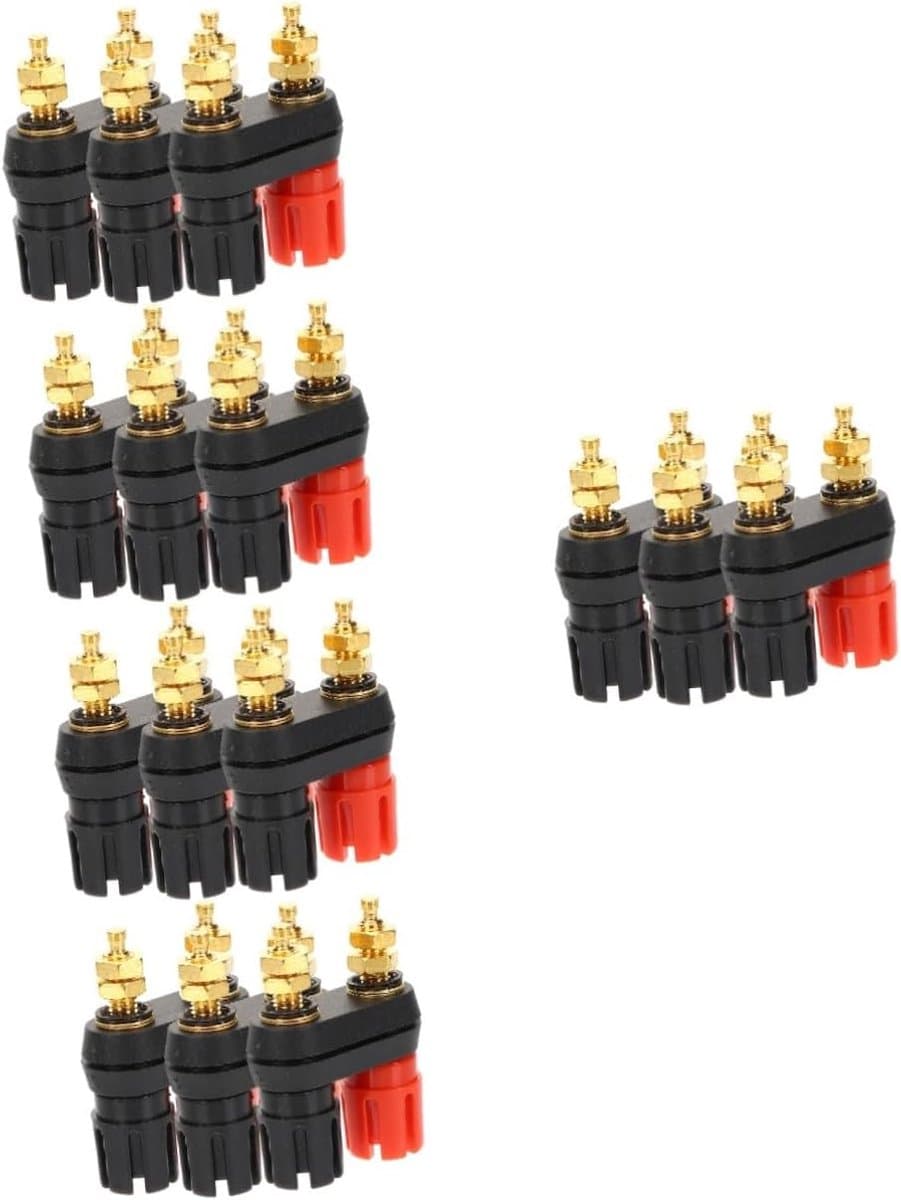 Luidspreker Terminal Connectoren - Verbindingsposten - Signaaloverdracht - Metalen Constructie - 5 Sets - Zilverkleurig