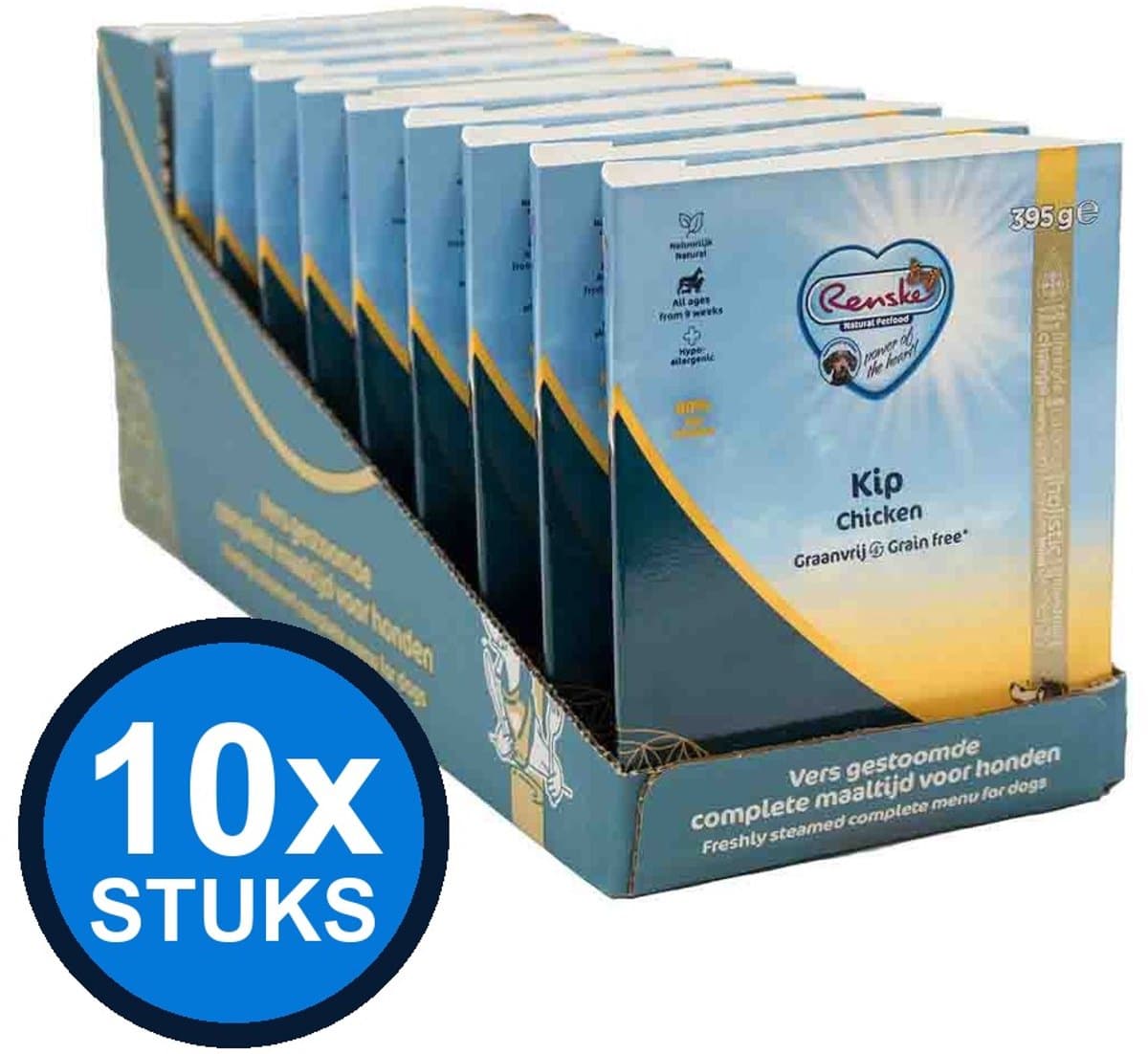 10x Renske vers hond alu graanvrij kip biologisch 300gr