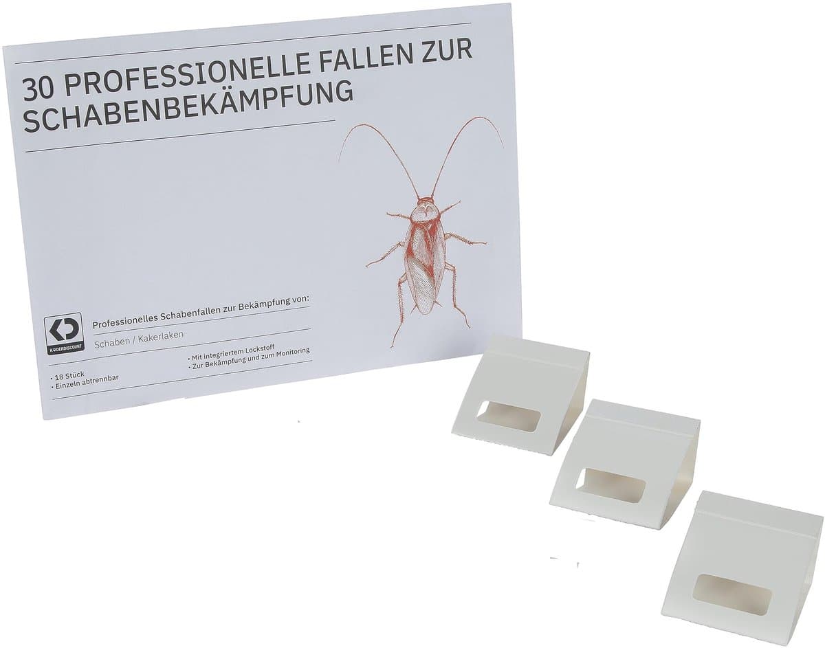 Dailygoods- Kakkerlakkenvallen compleet pakket - Lijmval met geïntegreerde lokstof - Diervriendelijk - Monitorval voor binnen - 18 stuks - Niet giftig - Insectenval