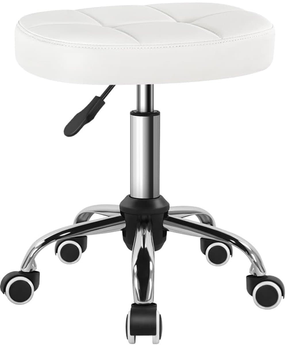 Dailygoods - Minimalistische Zwenkstoel met Wielen - Hoogte Verstelbaar voor Werk en Massages