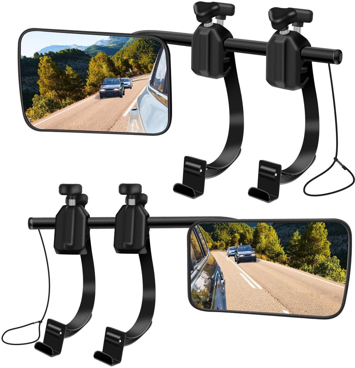 Omgoods- Caravanspiegel 360° verstelbaar - Universele Buitenspiegel - Dode Hoek Spiegel - Set van 2 - Hoogwaardige Prestaties - Breder Gezichtsveld