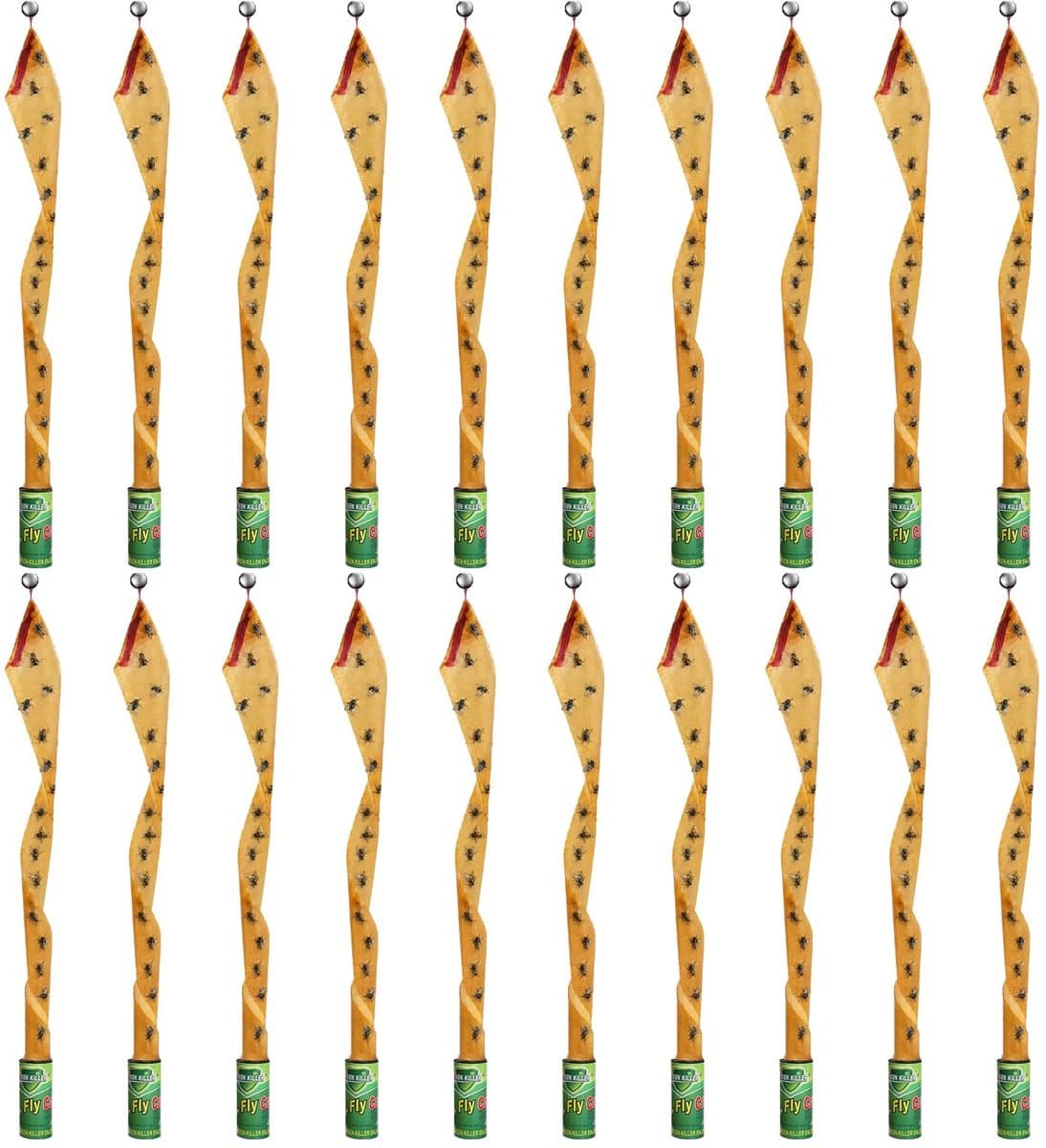 Dailygoods- Vliegenvanger Plakstrips - 20 Stuks - Dubbelzijdig Klevend - Niet Giftig - Geurloos - Hoge Vangsnelheid - Voor Binnen/Buiten - Insectenvanger