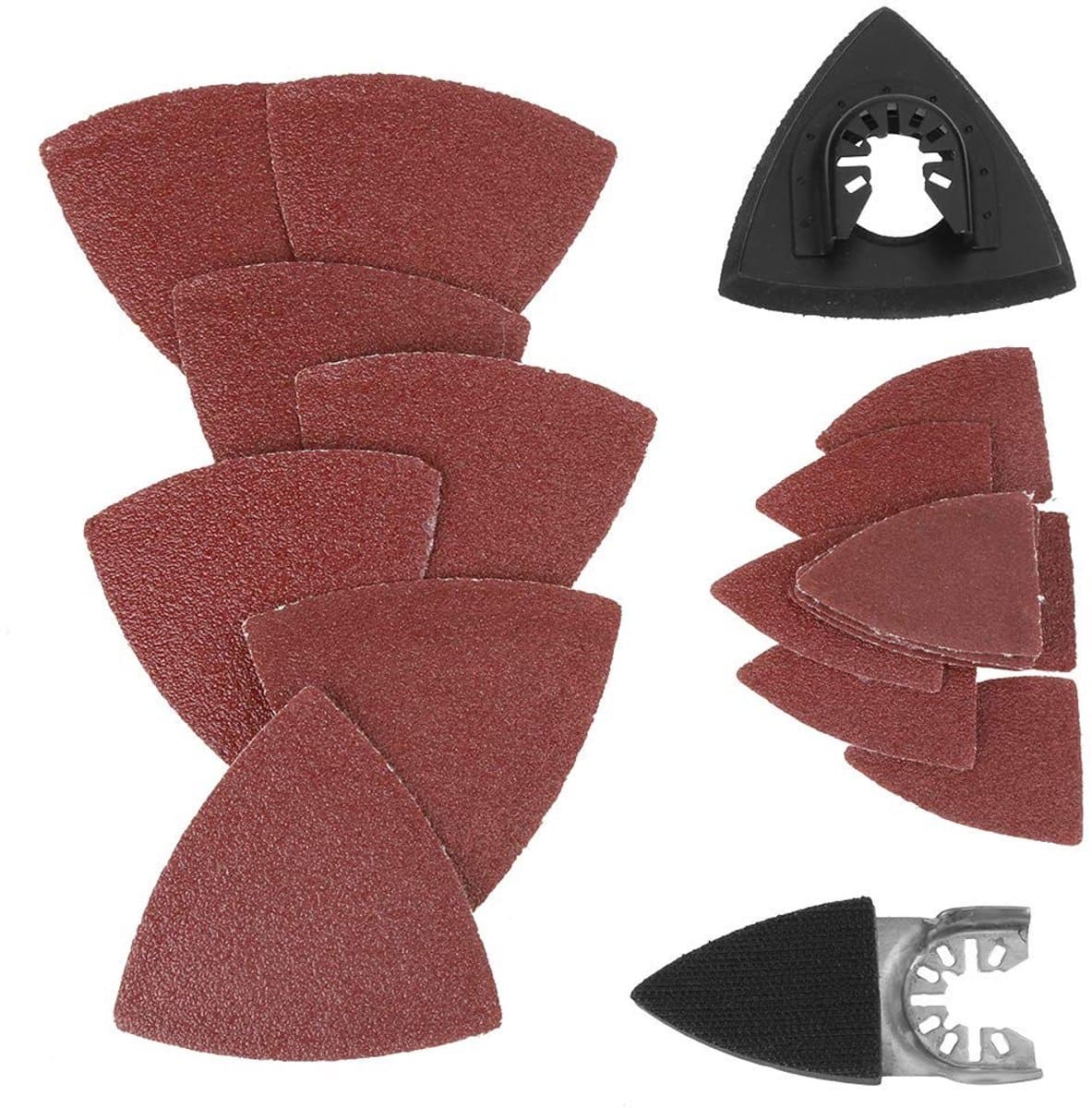 Complete Set van 82 Driehoekige Schuurpads voor Oscillerende Multitools - Ideaal voor Vinger Schuren, Schuren van Hoeken en Gedetailleerd Werk