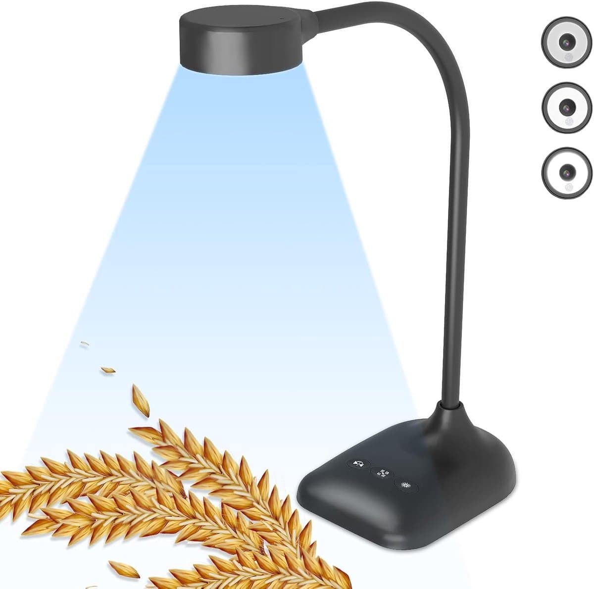 Visualiser voor onderwijs en afstandsonderwijs, USB-documentcamera met LED-licht, autofocus, beameleonkering, vouwen, compatibel met Mac OS, Windows en Chromebook