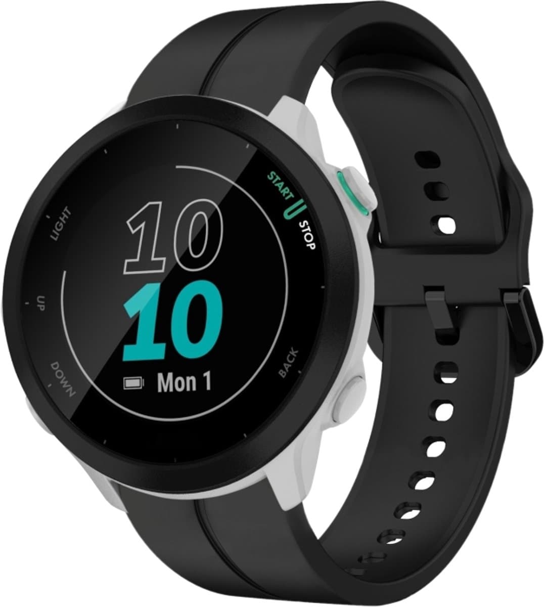 Voor Garmin Forerunner 55 20 mm lus siliconen horlogeband (zwart)