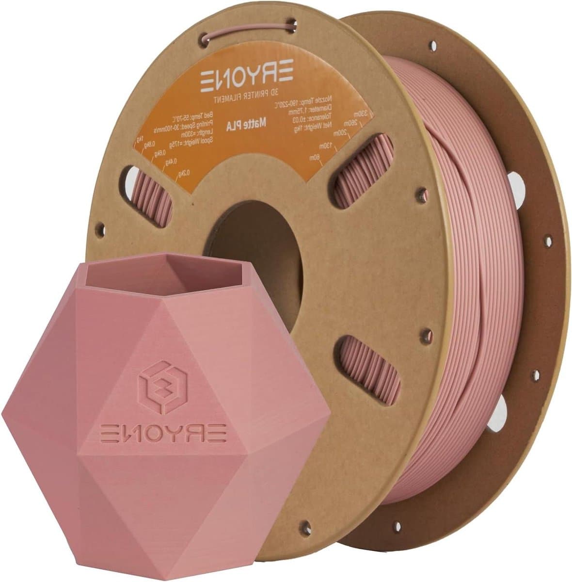 3D Printer Filament - Mat PLA - Mooie Prints Maken - Verborgen Laagstructuur - 1 kg 1.75 mm - Mat Keramiekrood