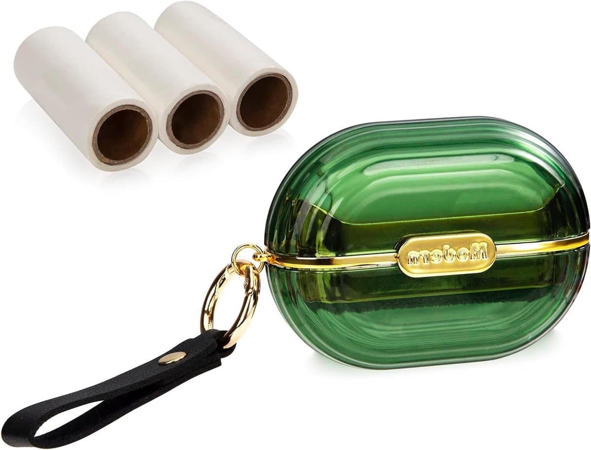 Dierenhaar Verwijderaar - Pluisroller Kleding - Kleding Reinigen - Dubbelzijdige Werking - 9 x 6.5 x 3.5 cm - Groen