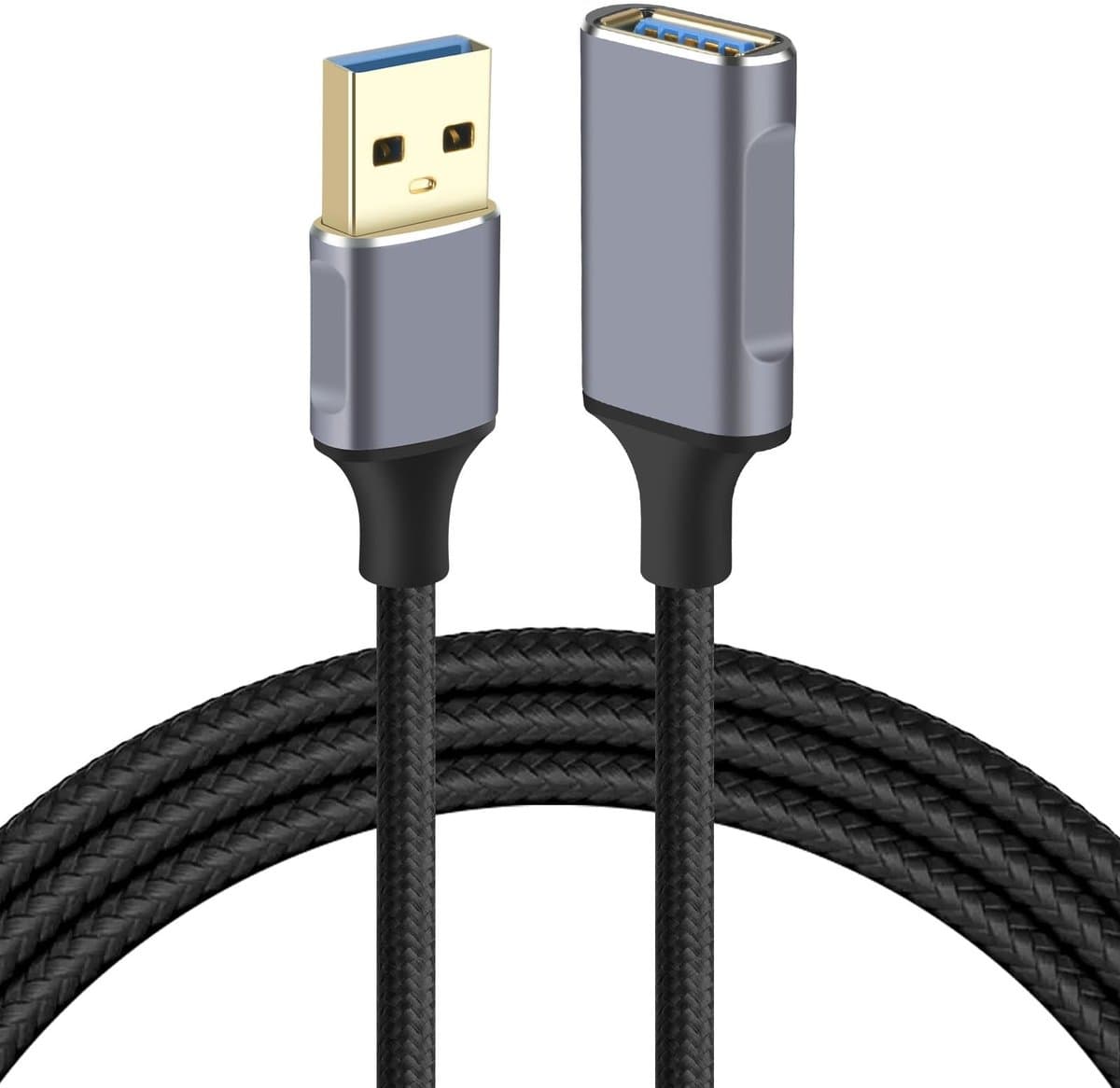 USB 3.0 Verlengkabel 2m, Ondersteunt 20Gbps Gegevensoverdracht, Compatibel met iPhone 15 Pro Max, MacBook Pro en Galaxy Smartphones