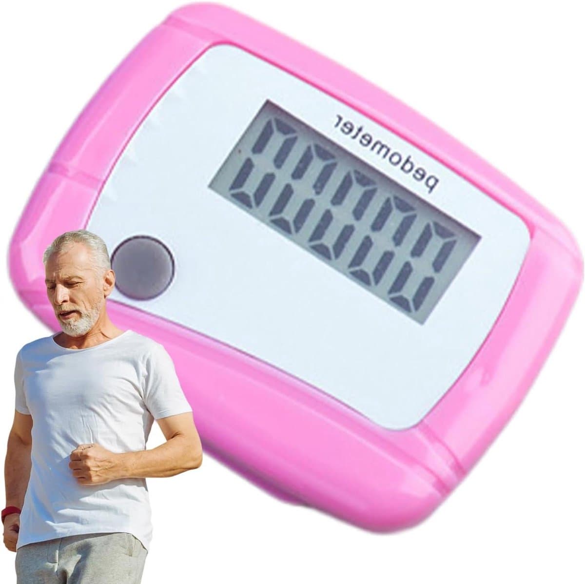 Stappenteller - Fitness tracker - Activiteiten bijhouden - Automatische display uitschakeling - 5 x 5 x 5 cm - Willekeurige kleur