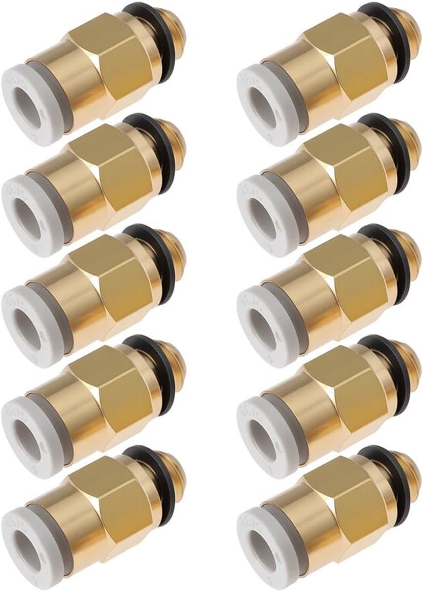 10 stuks 3D-printer extruder snelkoppeling M6 voor 4x2mm PTFE compatibel met Creality CR-10 compatibel met Ender-3