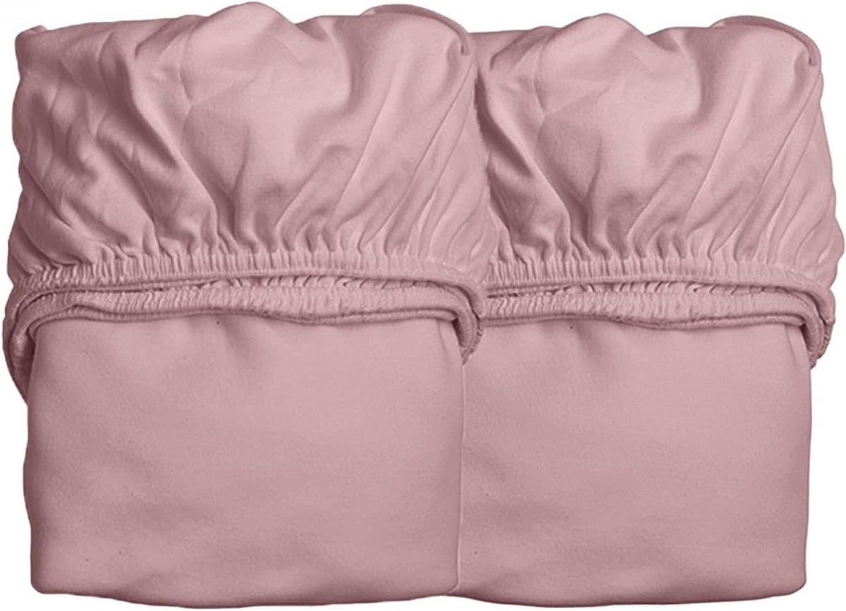 Babybed Laken - Hoeslaken Set - Babykamer Inrichten - Scandinavisch Design - 2 Stuks 60x120 - Roze