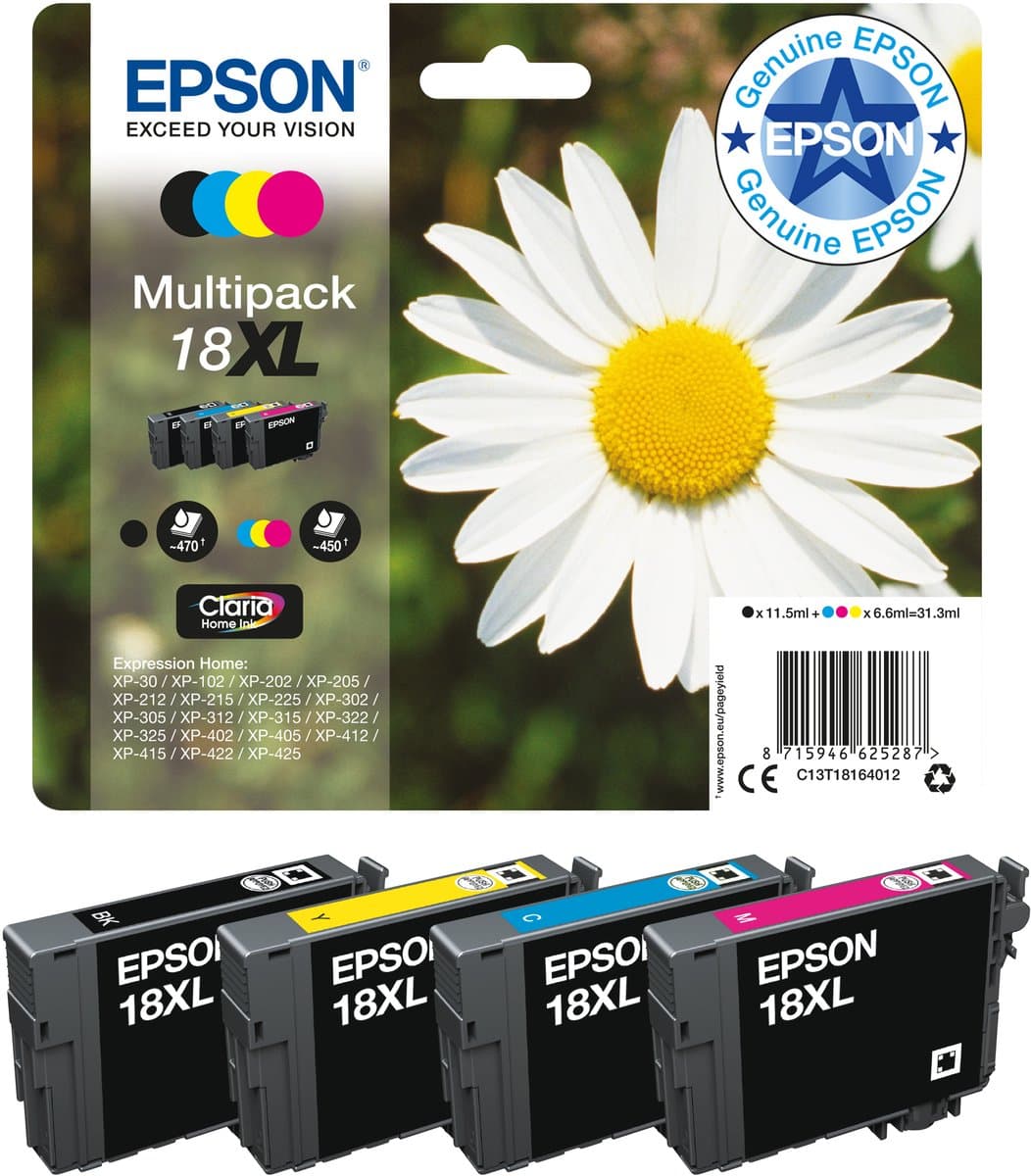 Epson Daisy Singlepack Cyaan 18 Claria Home inkt