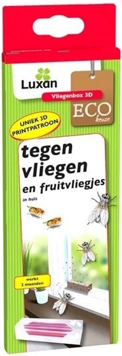 Luxan Eco Vliegenbox 3D tegen vliegen - Effectieve Insectenval - Met gratis cheatsheet