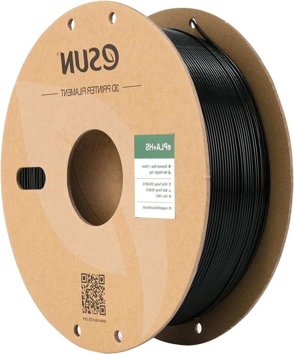 Hoge Snelheid PLA+ Filament 1.75mm - Dimensionale nauwkeurigheid +/- 0.03mm - 1KG Spool (2.2 LBS) - Speedy PLA+ voor Printers - Zwart 1.75