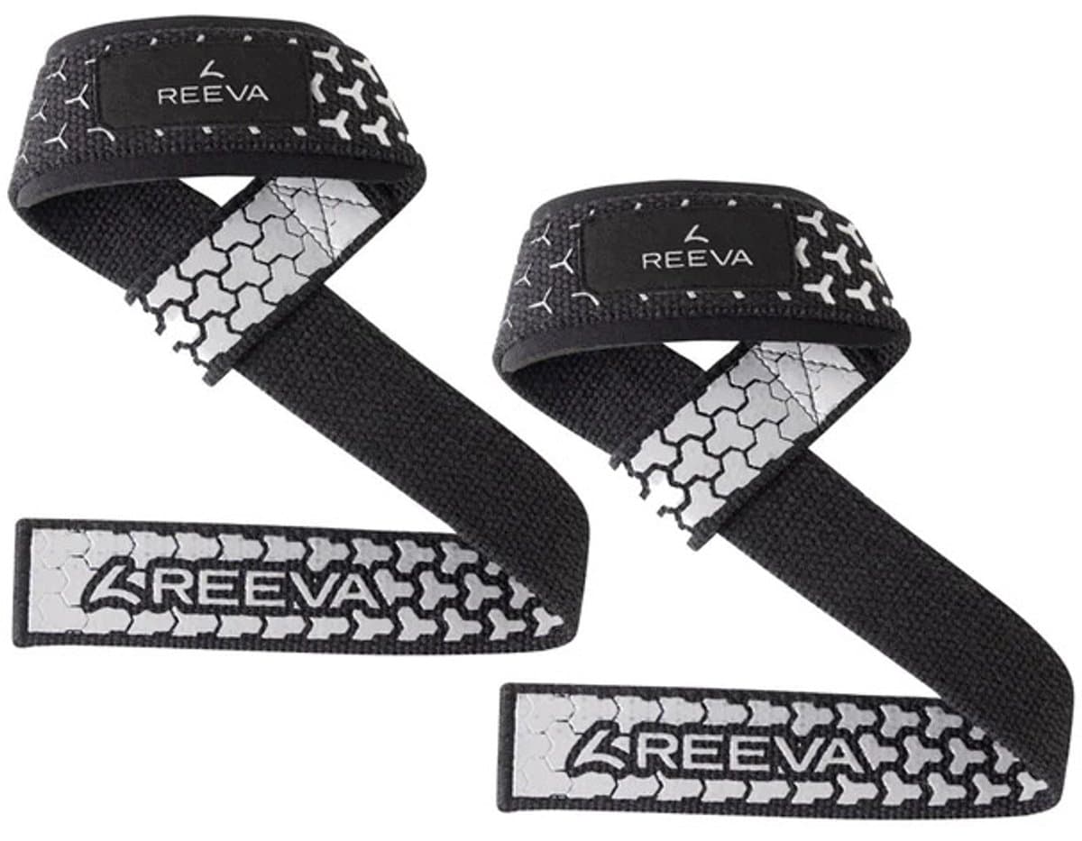 Reeva Lifting Straps Ultra Grip - Silver Lifting Straps met padding - Wrist Wraps - Lifting grips - Verkocht per paar - Fitness Lifting Grips geschikt voor mannen en vrouwen